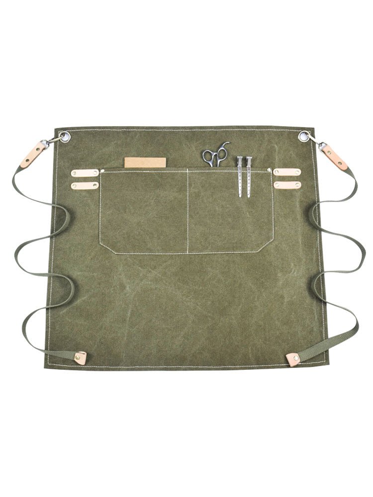 Canvas Half Drawing Apron Bakery Cafe Work Clothes Can Be Customized - Pics & Things