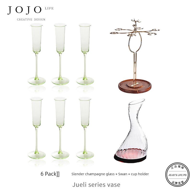 Jojo's L. Pd. Clever. Wine Set Goblet Crystal - Pics & Things