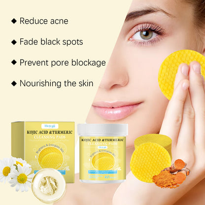 Hoygi Turmeric Kojic Acid Cleansing Pads Daily facial - Pics & Things