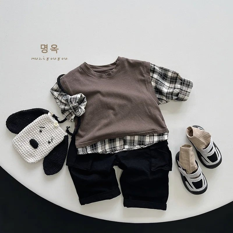 Autumn New Children Loose Trousers Baby Girls Pocket Cargo Pants Fashion Boys Versatile Casual Pants Kids Solid Wide Leg Pants - Pics & Things