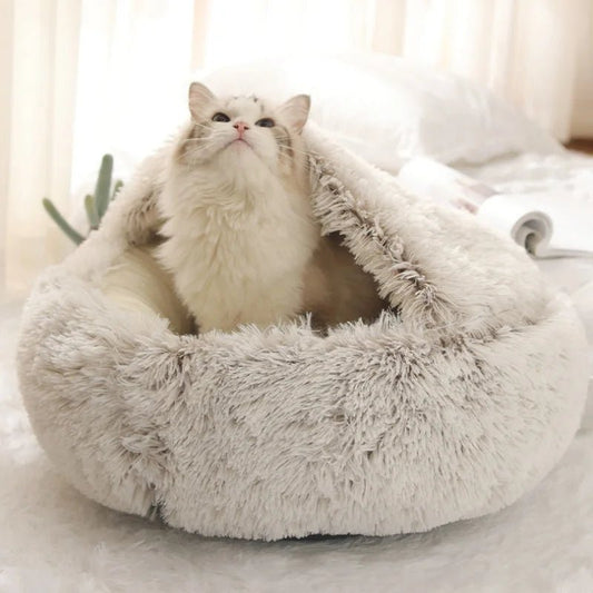 Plush Cat Dog Bed Puppy Kitten Stuffed Cushion Soft Large Pet Bed Warm Puppy Mat Round Cat Cushion Dog Accessories Pet Supplies - Pics & Things